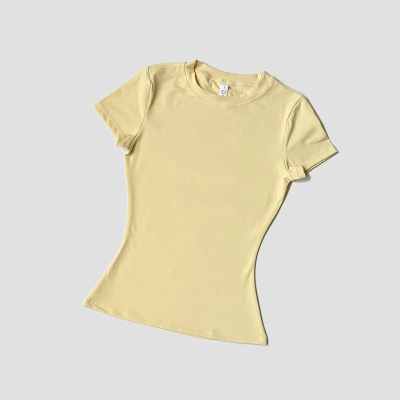 Women Yoga Top Seamless Sport T Shirts Fitness Clothes Short Sleeve Yoga Shirt Gym Top Running Active Wear Quick Pick Grocers